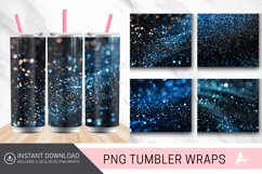 3D Blue and black glitter Tumbler Wrap Product Image 1