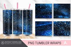 3D Blue and black glitter Tumbler Wrap Product Image 1