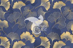 Blue and Gold Ginkgo Digital Paper Product Image 3