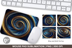 Mouse Pad Blue and Gold Vortex Product Image 1