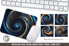 Mouse Pad Blue and Gold Vortex Product Image 1