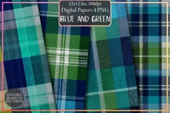 Blue and Green Plaid Patterns Product Image 1