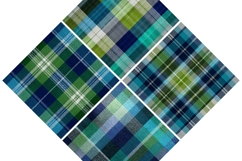 Blue and Green Plaid Patterns Product Image 2
