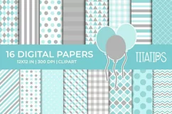 Blue and Grey Digital Papers