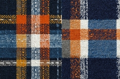 Blue and orange plaid Pattern Design, Sublimation Design Product Image 2