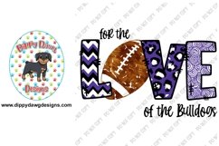 Bulldogs Football Blue and White Sublimation Design Product Image 1