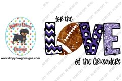 Crusaders Football Blue and White Sublimation Design Product Image 1