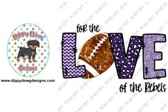 Rebels Football Purple and White Sublimation Design Product Image 1