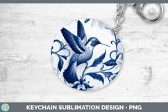 GorgeousBlue and White Porcelain Keychain design.