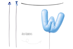 Watercolor blue balloon letters clipart Blue ABC balloons Product Image 4