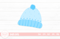 Blue Baby Knitting Cap Illustration Product Image 1