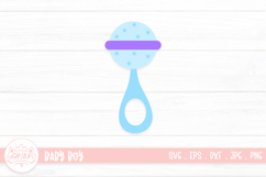 Blue Baby Rattle Illustration Product Image 1