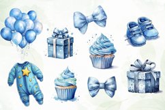 Blue Baby Shower Watercolor Sublimation Product Image 2
