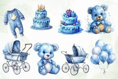 Blue Baby Shower Watercolor Sublimation Product Image 3
