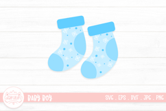 Blue Baby Socks Illustration Product Image 1