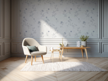 Blue Bird Garden floral blue toile seamless patterns with delicate birds, vintage cages, and subtle florals in elegant blue tones for fabric, textile, and surface design 