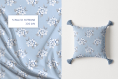 Blue Floral Patterns and Wreath Set Product Image 2