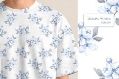 Blue Floral Patterns and Wreath Set Product Image 3