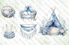 Blue Boho Baby Shower Sublimation Bundle Product Image 3