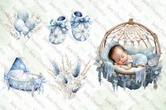 Blue Boho Baby Shower Sublimation Bundle Product Image 6