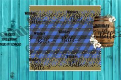 Blue Buffalo Plaid Ombre 30oz Rhinestone Pattern Product Image 1