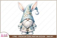 Easter Bunny Gnome sublimation png, Easter Gnome bunny png Product Image 1