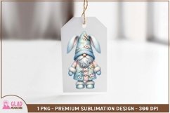 Easter Bunny Gnome sublimation png, floppy ear Gnome bunny Product Image 2
