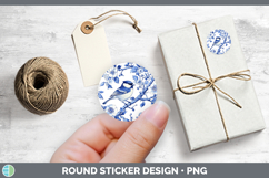 GorgeousBlue Chinoiserie Birds Stickers design.