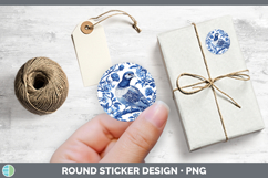 GorgeousBlue Chinoiserie Birds Stickers design.