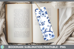 GorgeousBlue Chinoiserie Birds Bookmark design.