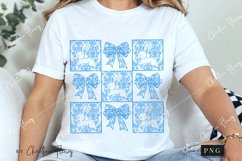 Checkered Chinoiserie Easter Bunny PNG Product Image 3