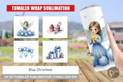 Blue Christmas Tumbler Product Image 1