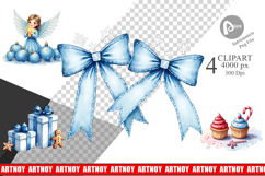 Blue Christmas Clipart Product Image 1