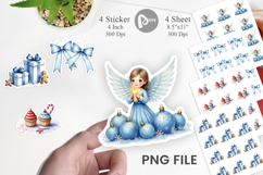 Blue Christmas Sticker Product Image 1