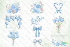 Blue Christmas Clipart Bundle Product Image 8