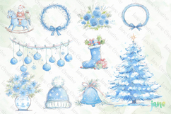 Blue Christmas Clipart Bundle Product Image 5