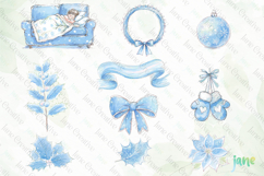 Blue Christmas Clipart Bundle Product Image 6