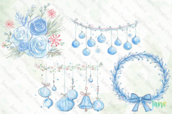Blue Christmas Clipart Product Image 1