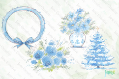 Blue Christmas Clipart Product Image 1