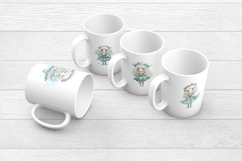 Cute Teal Christmas Clipart - 10 Transparent PNGs Anime Product Image 3