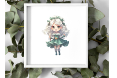 Cute Teal Christmas Clipart - 10 Transparent PNGs Anime Product Image 5