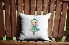 Cute Teal Christmas Clipart - 10 Transparent PNGs Anime Product Image 10