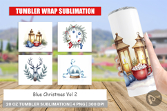 Blue Christmas Tumbler Product Image 1