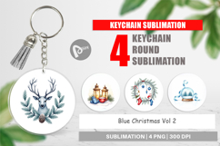 Blue Christmas Keychain Product Image 1