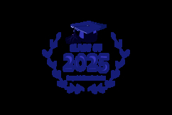 Blue class of 2025 badge congratulations graduates vector Product Image 2