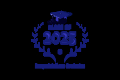 Blue class of 2025 badge congratulations graduates isolated Product Image 2