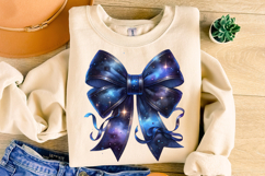 Royal Blue Bow PNG, Coquette Bow PNG, Glitter Ribbon PNG Product Image 3