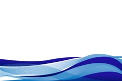 Blue curve wave abstract backdrop design Product Image 1