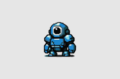 Blue Cyclops Droid Design Vector Product Image 2