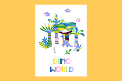 Cute Cartoon Cards with Dinosaurs. Dino Design. Archeology Product Image 7